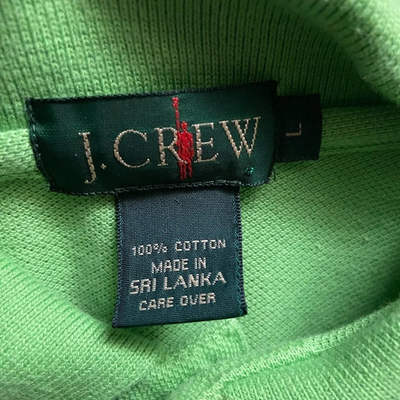 J crew bright green Polo shirt  Sz L - Picture 7 of 10